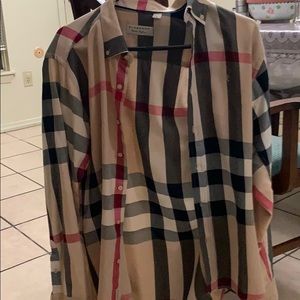 Men’s nova check burberry Shirt cotton